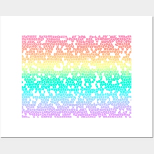 Pastel Pride Flag Mosic Graphic Design Style 2 Posters and Art